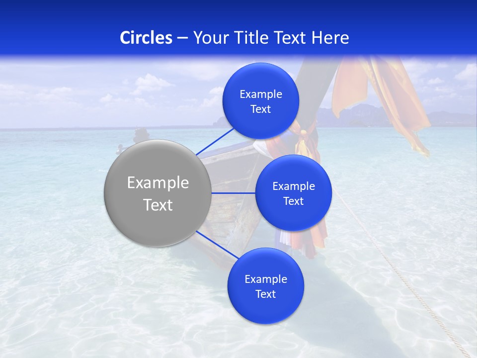 A Boat In The Water With A Blue Sky In The Background PowerPoint Template