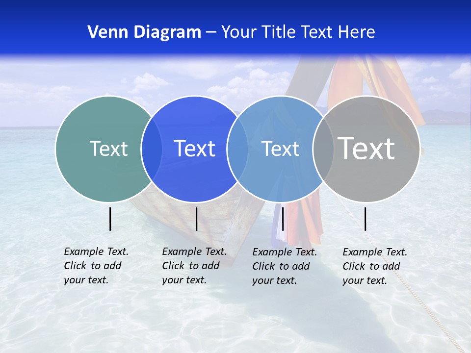 A Boat In The Water With A Blue Sky In The Background PowerPoint Template