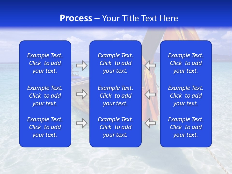 A Boat In The Water With A Blue Sky In The Background PowerPoint Template