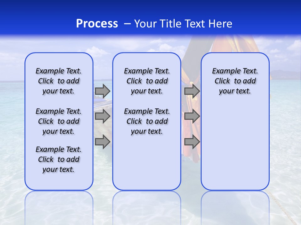 A Boat In The Water With A Blue Sky In The Background PowerPoint Template
