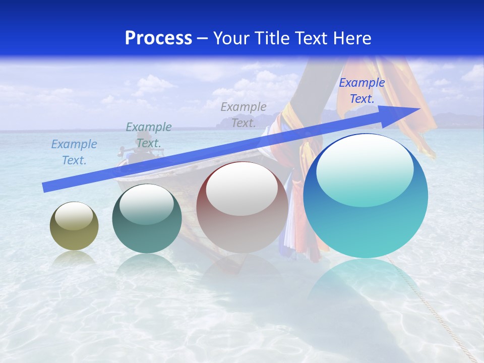 A Boat In The Water With A Blue Sky In The Background PowerPoint Template