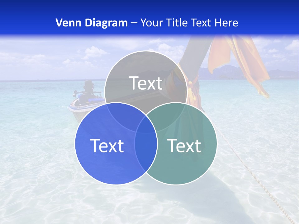 A Boat In The Water With A Blue Sky In The Background PowerPoint Template