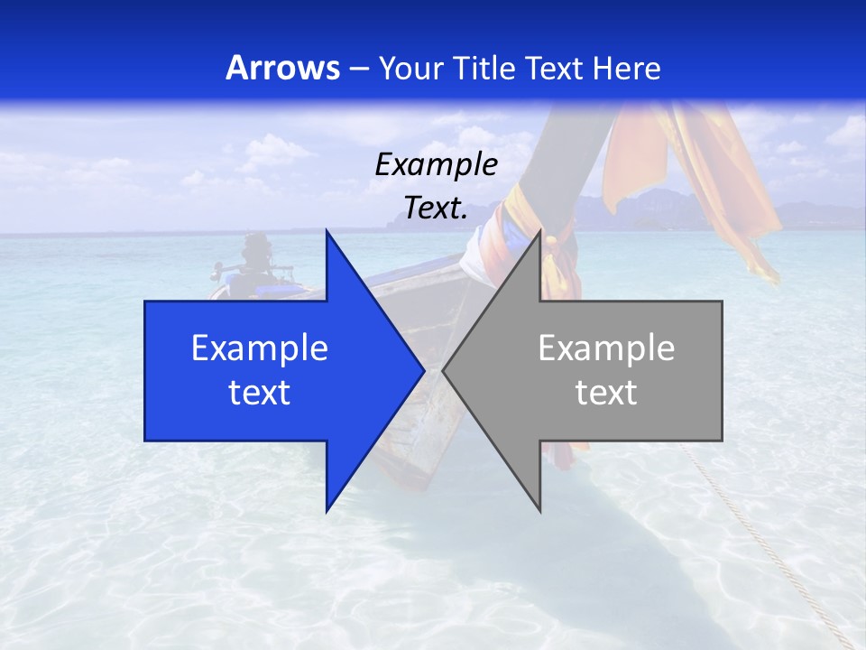 A Boat In The Water With A Blue Sky In The Background PowerPoint Template