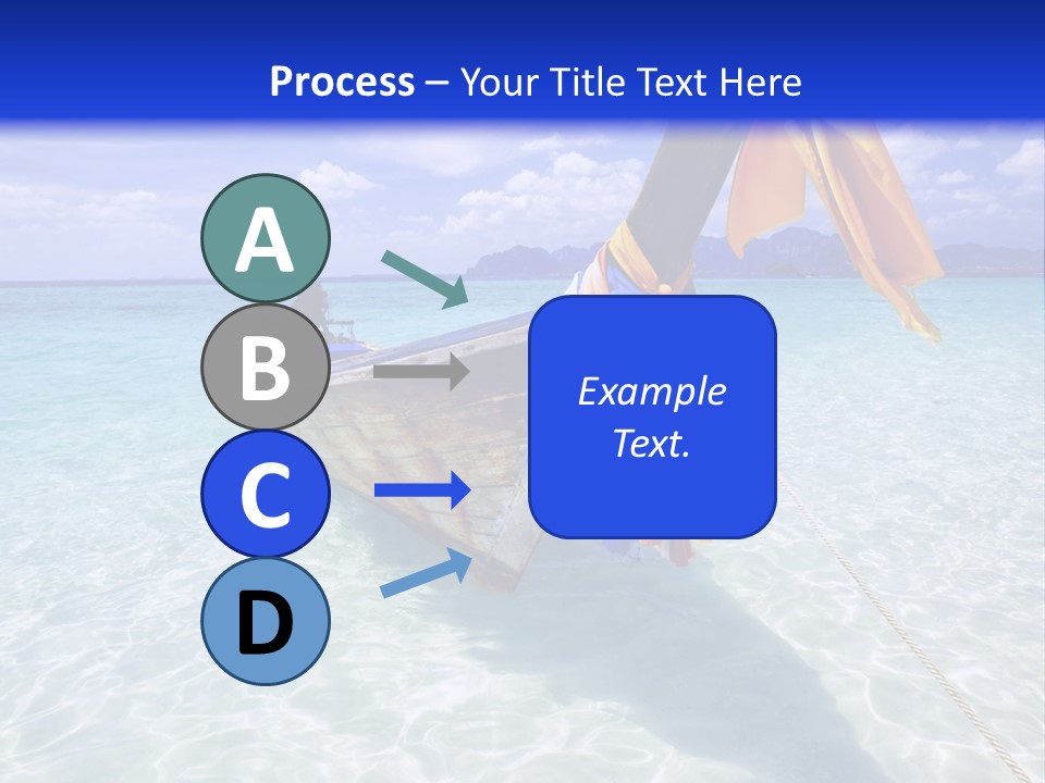 A Boat In The Water With A Blue Sky In The Background PowerPoint Template