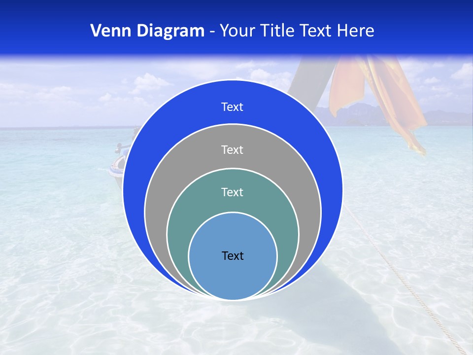 A Boat In The Water With A Blue Sky In The Background PowerPoint Template