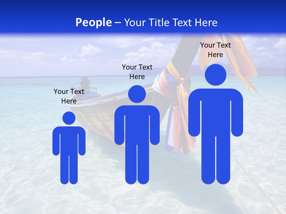 A Boat In The Water With A Blue Sky In The Background PowerPoint Template