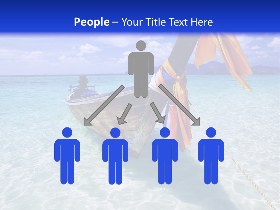 A Boat In The Water With A Blue Sky In The Background PowerPoint Template