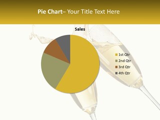 Two Glasses Of Champagne Being Filled With Liquid PowerPoint Template