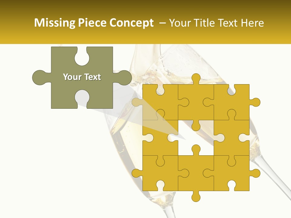 Two Glasses Of Champagne Being Filled With Liquid PowerPoint Template