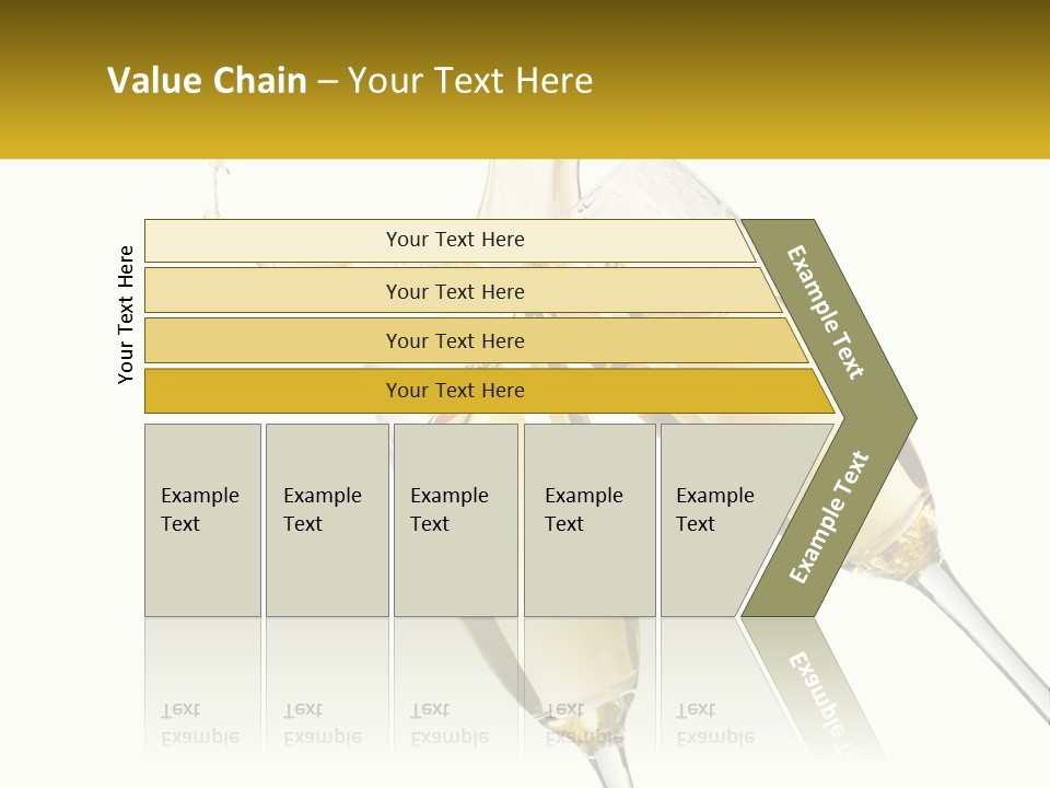 Two Glasses Of Champagne Being Filled With Liquid PowerPoint Template