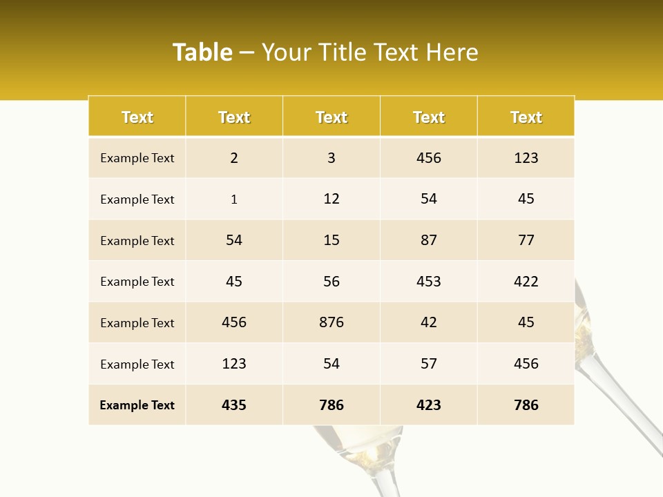 Two Glasses Of Champagne Being Filled With Liquid PowerPoint Template