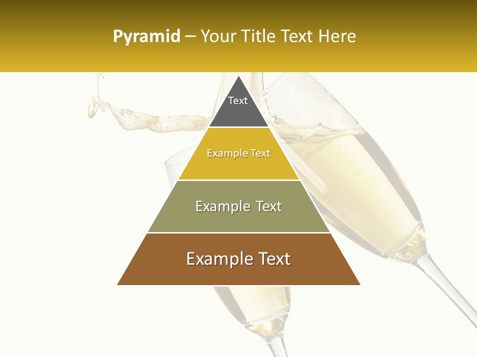 Two Glasses Of Champagne Being Filled With Liquid PowerPoint Template