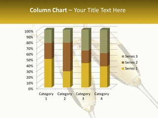 Two Glasses Of Champagne Being Filled With Liquid PowerPoint Template