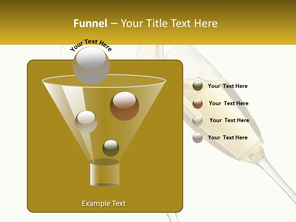 Two Glasses Of Champagne Being Filled With Liquid PowerPoint Template