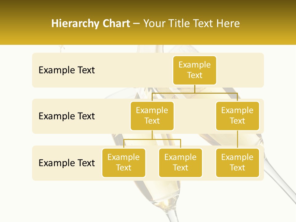 Two Glasses Of Champagne Being Filled With Liquid PowerPoint Template