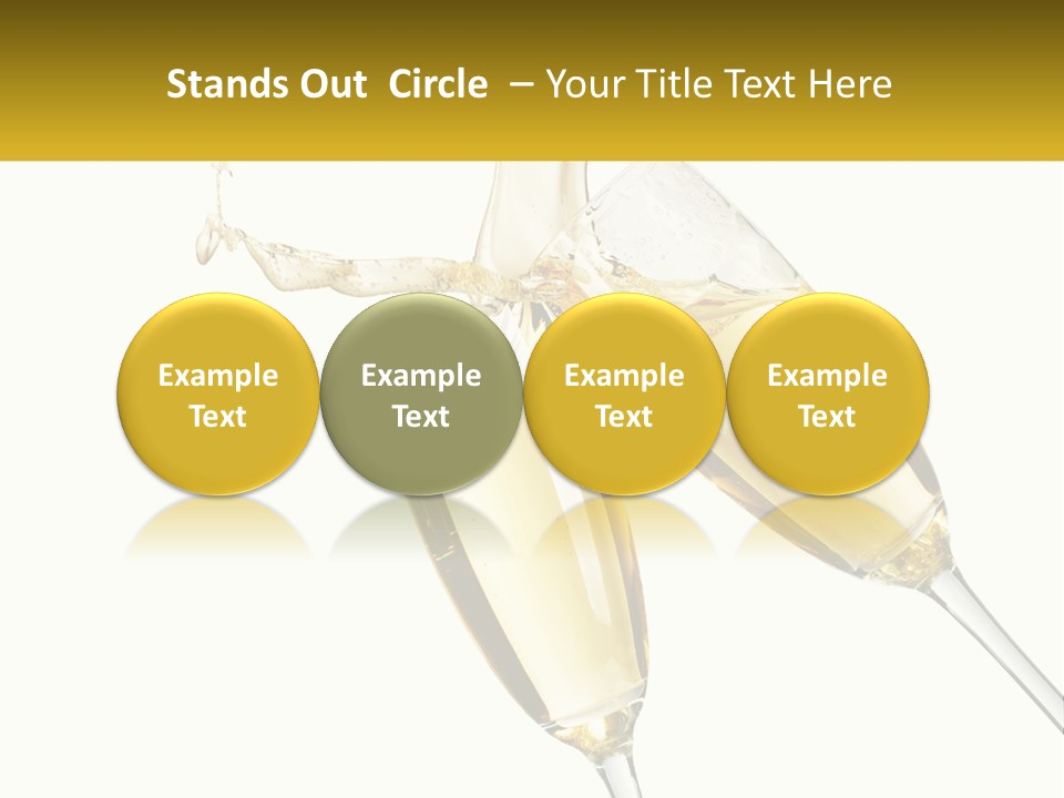 Two Glasses Of Champagne Being Filled With Liquid PowerPoint Template