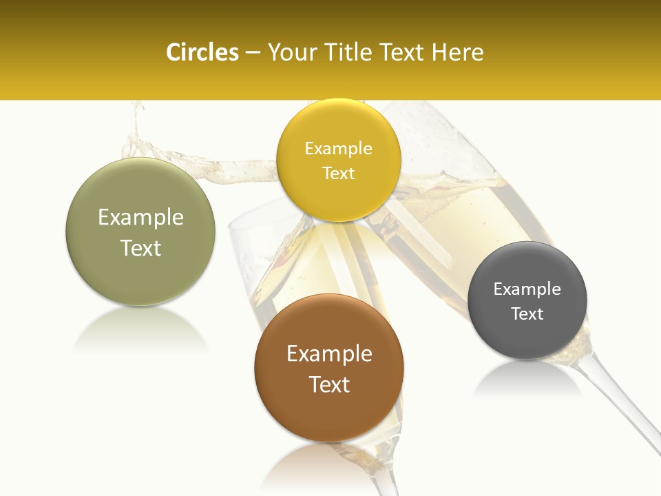 Two Glasses Of Champagne Being Filled With Liquid PowerPoint Template