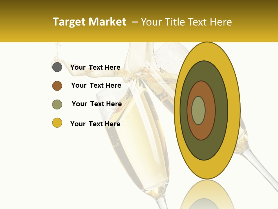 Two Glasses Of Champagne Being Filled With Liquid PowerPoint Template