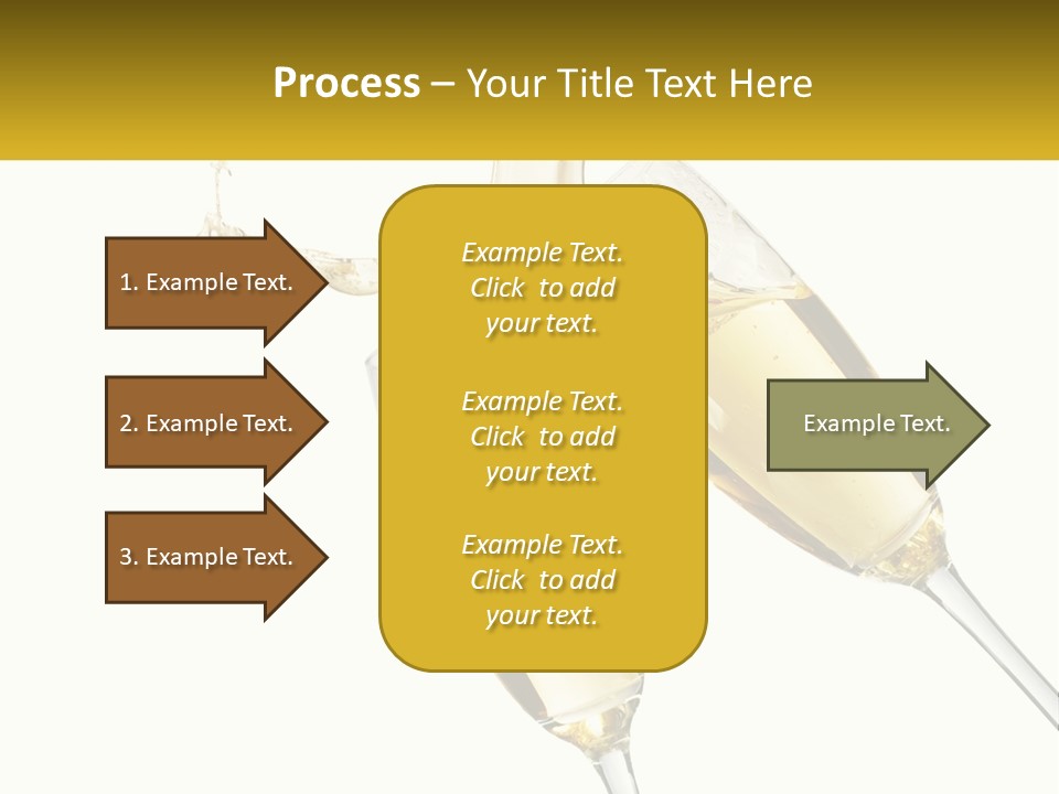 Two Glasses Of Champagne Being Filled With Liquid PowerPoint Template