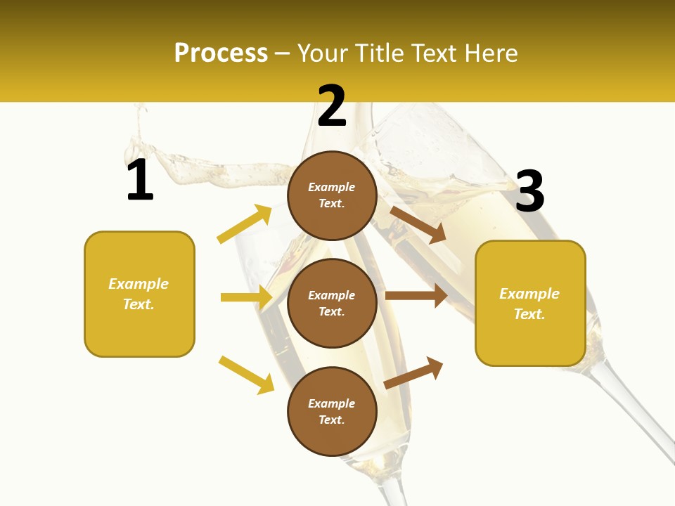 Two Glasses Of Champagne Being Filled With Liquid PowerPoint Template
