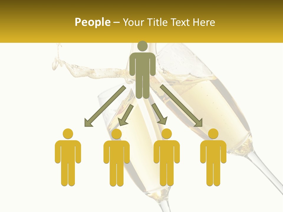 Two Glasses Of Champagne Being Filled With Liquid PowerPoint Template