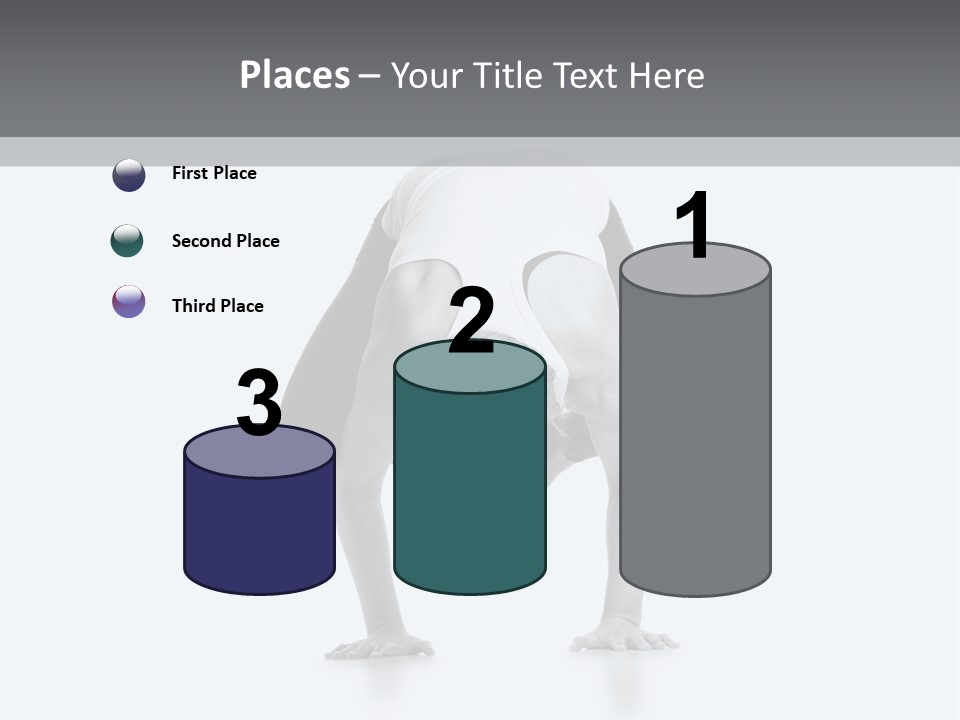 A Woman Doing A Handstand In A Yoga Position PowerPoint Template