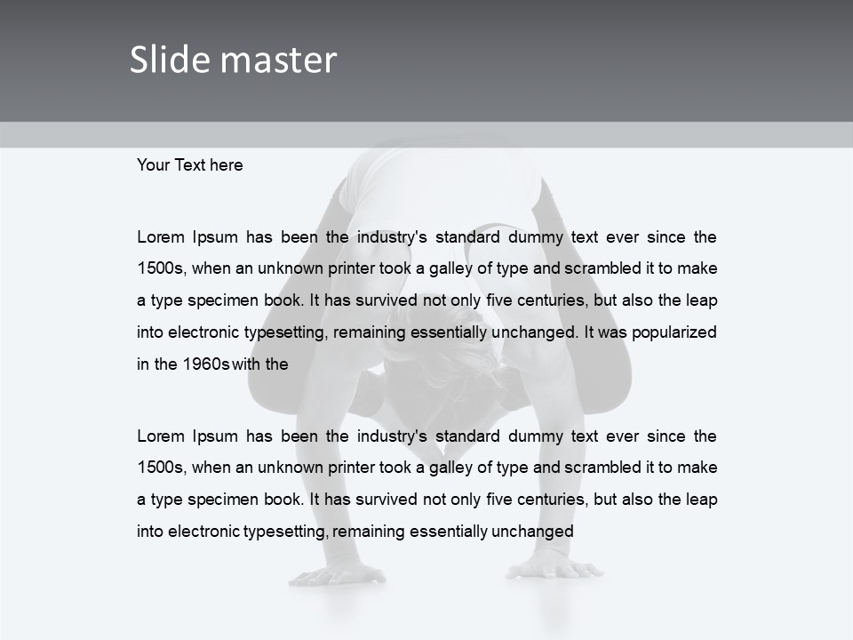 A Woman Doing A Handstand In A Yoga Position PowerPoint Template