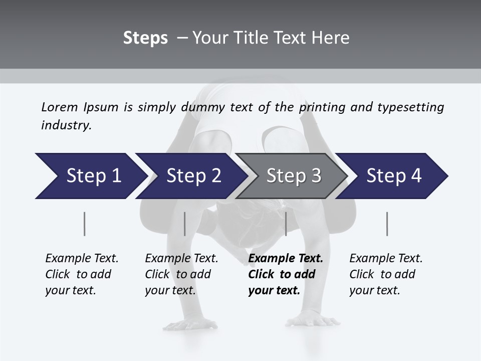A Woman Doing A Handstand In A Yoga Position PowerPoint Template
