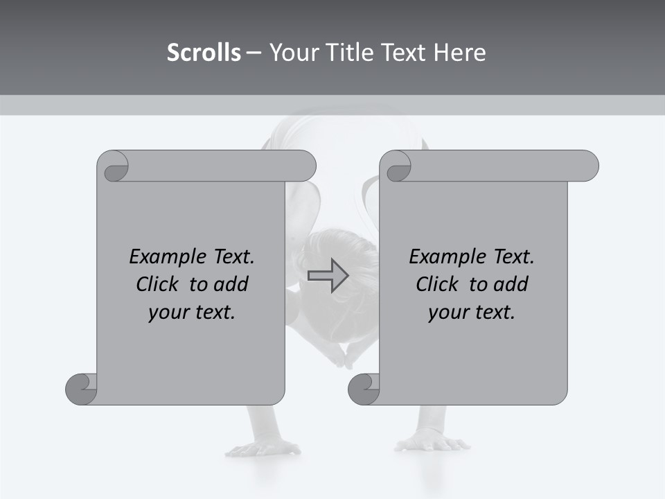 A Woman Doing A Handstand In A Yoga Position PowerPoint Template