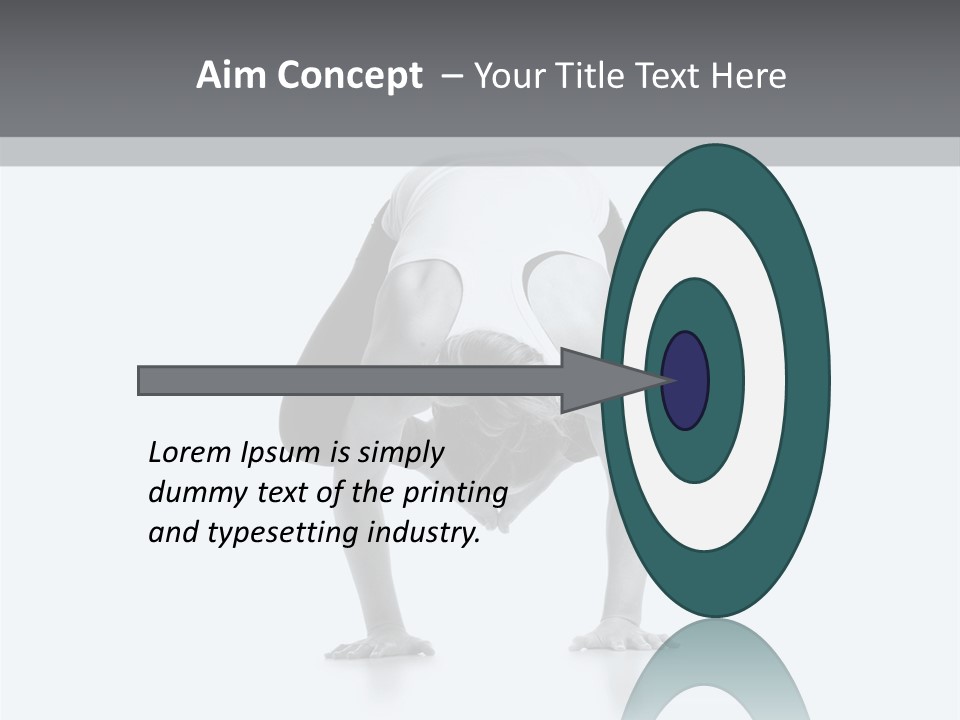 A Woman Doing A Handstand In A Yoga Position PowerPoint Template