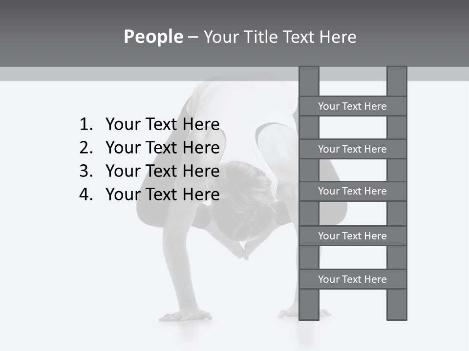 A Woman Doing A Handstand In A Yoga Position PowerPoint Template