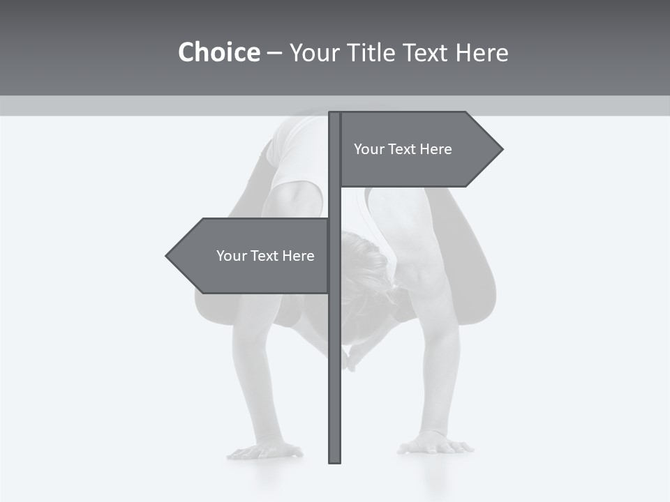 A Woman Doing A Handstand In A Yoga Position PowerPoint Template