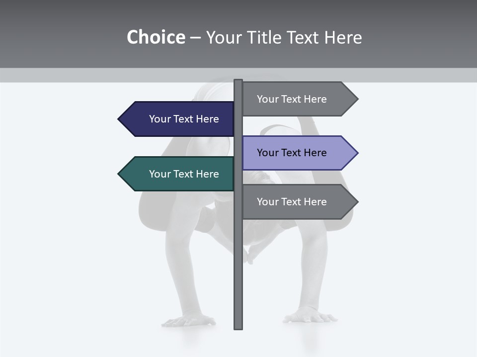 A Woman Doing A Handstand In A Yoga Position PowerPoint Template