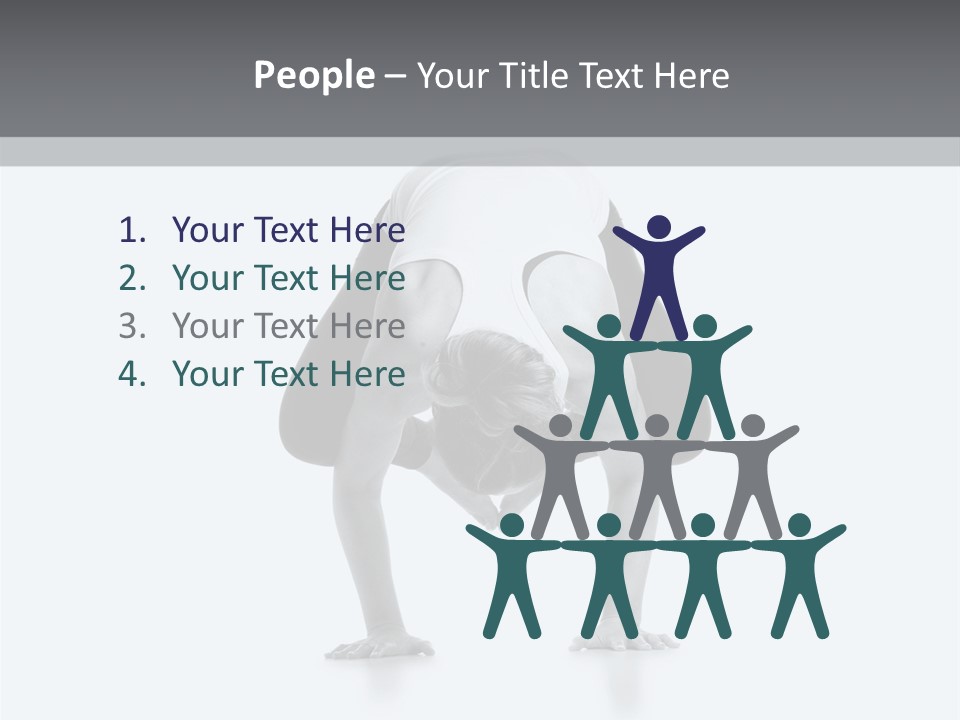 A Woman Doing A Handstand In A Yoga Position PowerPoint Template