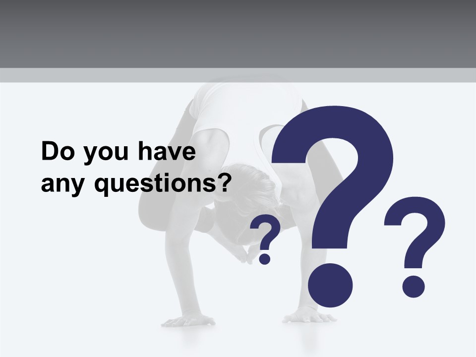 A Woman Doing A Handstand In A Yoga Position PowerPoint Template