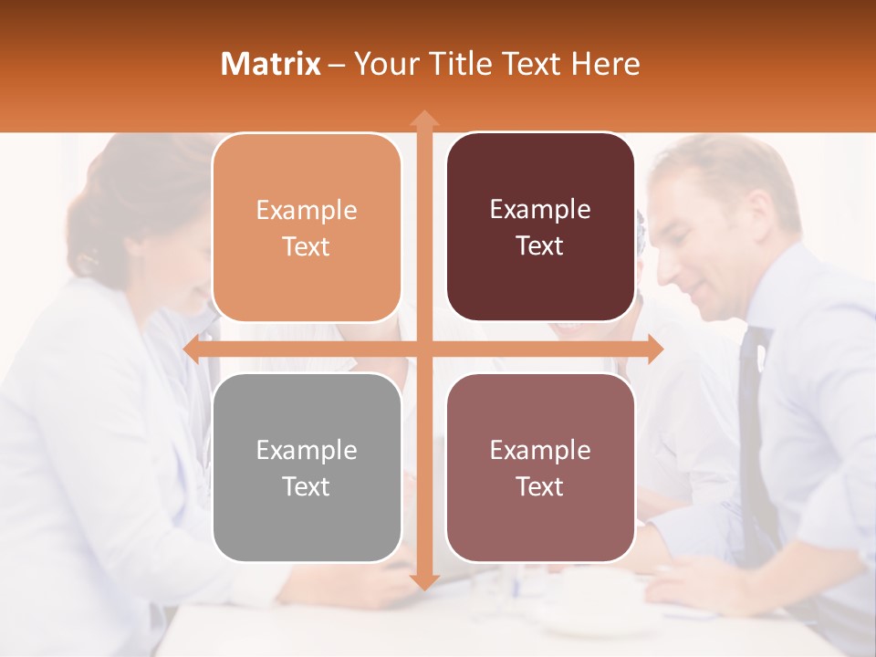 A Group Of Business People Looking At A Laptop PowerPoint Template