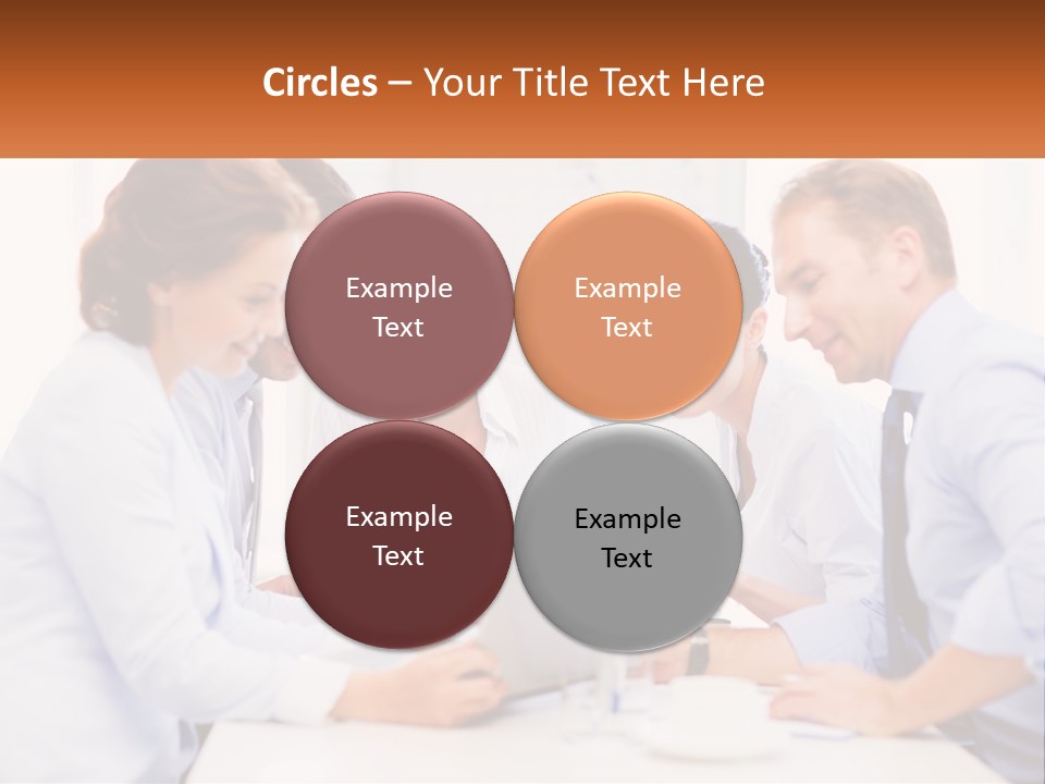 A Group Of Business People Looking At A Laptop PowerPoint Template