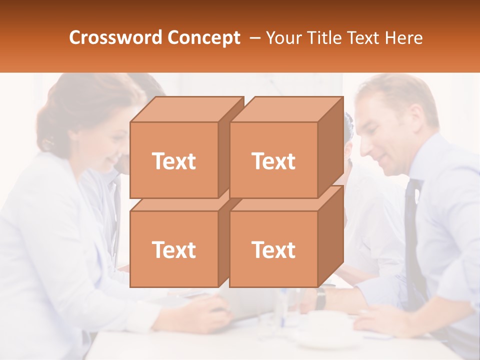 A Group Of Business People Looking At A Laptop PowerPoint Template