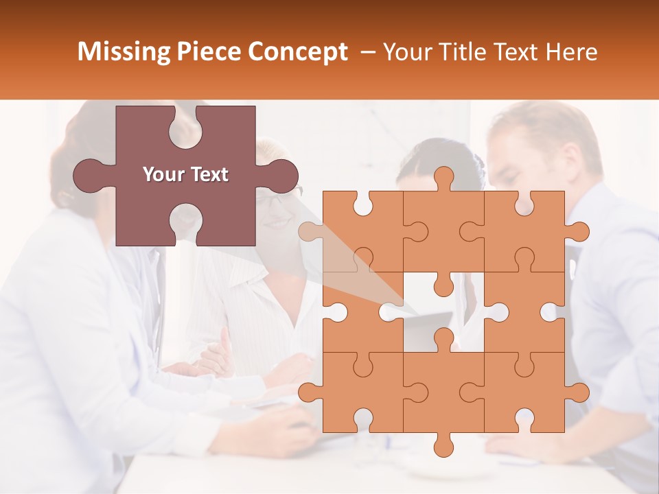 A Group Of Business People Looking At A Laptop PowerPoint Template