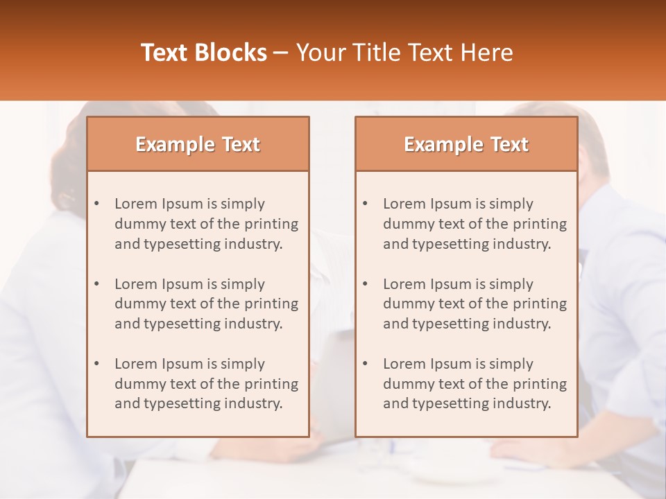 A Group Of Business People Looking At A Laptop PowerPoint Template