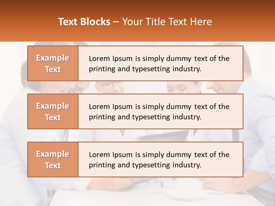 A Group Of Business People Looking At A Laptop PowerPoint Template