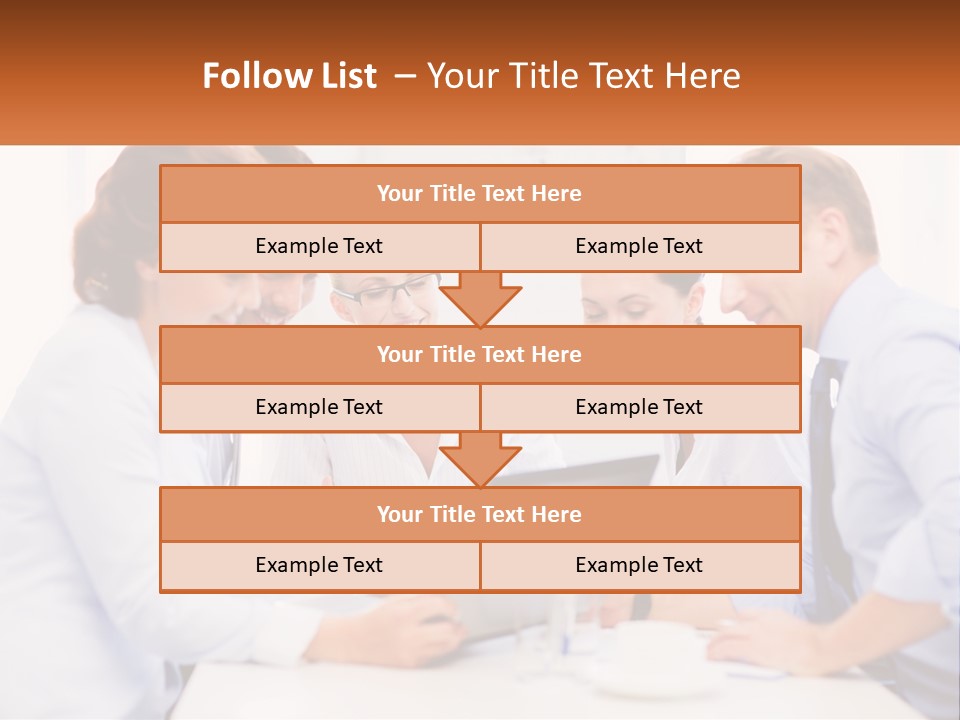 A Group Of Business People Looking At A Laptop PowerPoint Template