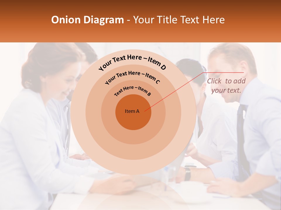 A Group Of Business People Looking At A Laptop PowerPoint Template