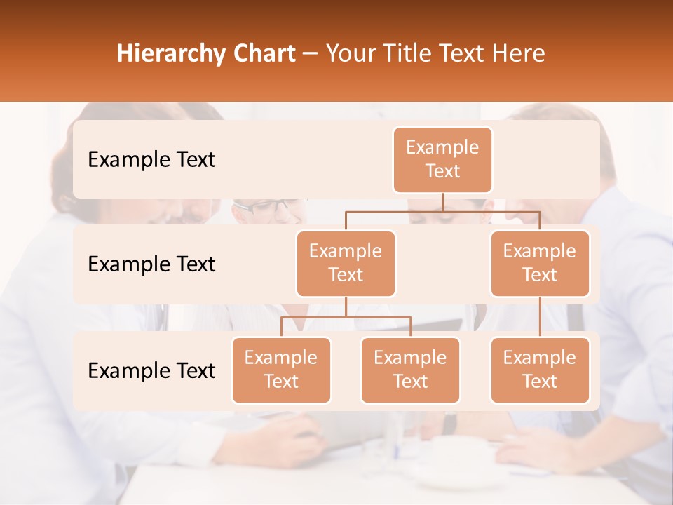 A Group Of Business People Looking At A Laptop PowerPoint Template