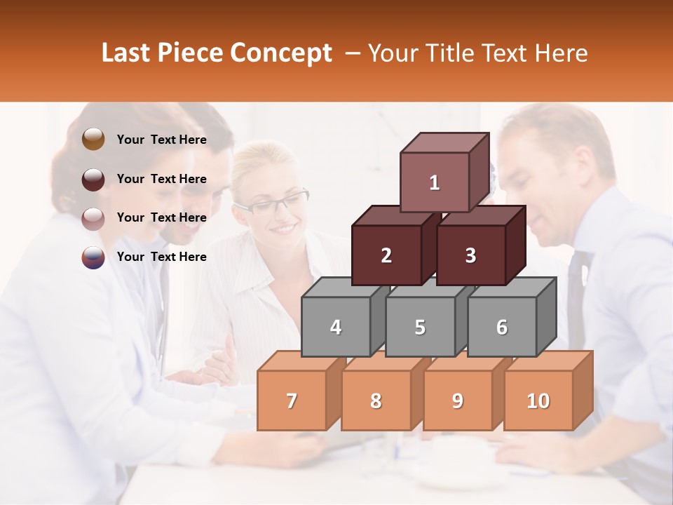 A Group Of Business People Looking At A Laptop PowerPoint Template