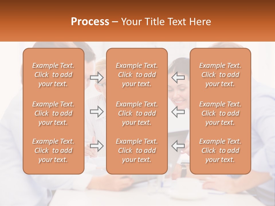 A Group Of Business People Looking At A Laptop PowerPoint Template