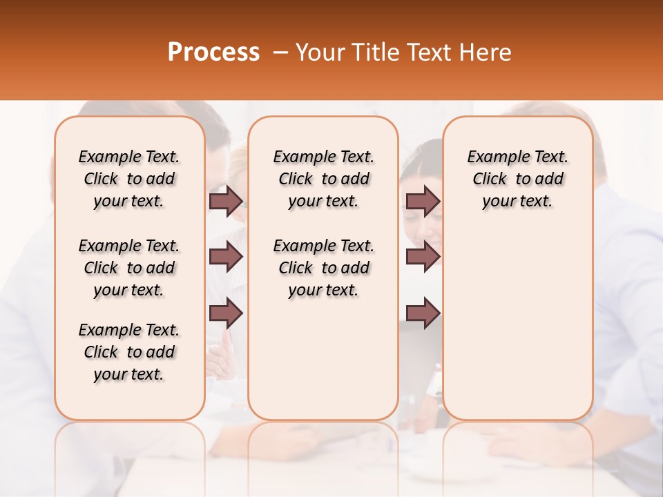 A Group Of Business People Looking At A Laptop PowerPoint Template