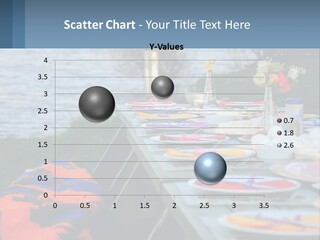A Long Table With Plates On It With A Lake In The Background PowerPoint Template