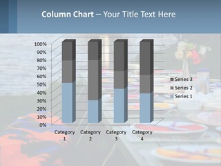 A Long Table With Plates On It With A Lake In The Background PowerPoint Template