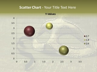 A Silver Mask On A Green Background With A Black Ribbon PowerPoint Template